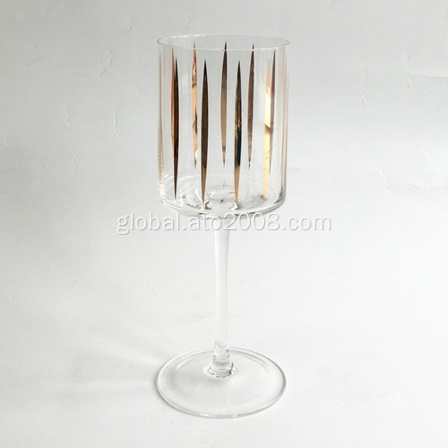 Clear Red Wine Glass Red Wine Glass With Gold Decal Factory